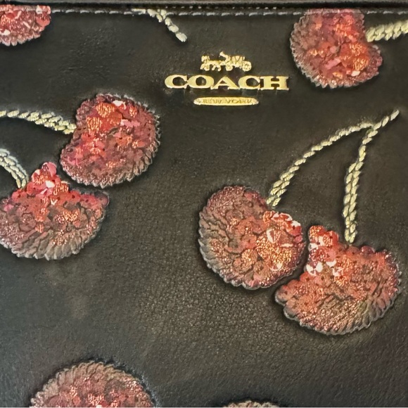 Coach Black Wristlet with Cherry design - Picture 4 of 5